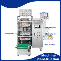 Machine d'emballage multi-lignes pour liquide sachet,10ml vinaigre,sauce soja,huile pimentée,miel,confiture,jus,lait,remplissage