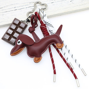 New Cartoon Sausage Dog Shaped Keychain Bag Pendant Personalized Leather Metal <strong>Dachshund</strong> Hanging Decoration <strong>Gift</strong> - Product Image 4