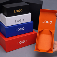 Boîte rigide portable élégante et colorée effet néon, gaufrée, avec fermeture magnétique, pour emballage de détail d'accessoires de fête à double compartiment