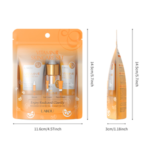 Ensemble de soins de la peau pour femmes, sérum à la vitamine C, traitement blanchissant de l'acné, acide hyaluronique, collagène, lotion pour le corps, autres cosmétiques pour le visage - Product Image 4