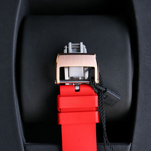 Reloj de Pulsera de Lujo para Hombre, con Diamantes en Forma de Barril de Primera Calidad, Tourbillon, Chapado en Oro Rosa, Mecánico, Esqueleto, Duradero - Product Image 5