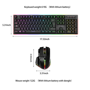 Pctenk xd50r các chuyên gia Led có dây chơi game bàn phím và chuột Combo Backlit kích thước đầy đủ cho <span class=keywords><strong>gamer</strong></span> Máy tính để bàn chuột bàn phím thiết lập - Product Image 4