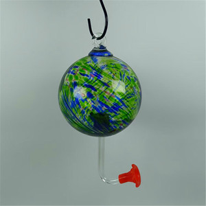 Tay thổi thủy tinh màu xanh lá cây chim ruồi trung chuyển, hình cầu. W/ <span class=keywords><strong>Feeder</strong></span> Ống - Product Image 5