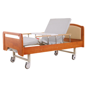 Lit médical manuel Lohas M02 3 en bois pour personnes âgées, usage hospitalier - Product Image 1