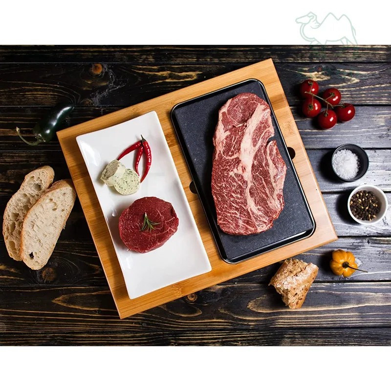Utility Wooden Board With Lava Stone Steak Plate Baking Dishes & Pans With A Hot Stone Durable Cookware Sets