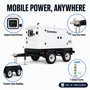 Générateur diesel silencieux triphasé Cummins 500 kVA 300 kVA 200 kVA 150 kVA 100 kVA, refroidissement par eau, pour une production d'électricité de secours efficace - Product Image 5