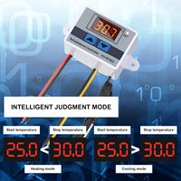 Contrôleur de température numérique LED XH-W3001 avec sonde étanche, thermostat programmable pour chauffage et refroidissement -50-110 ℃