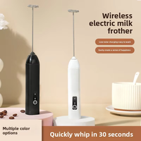 Personnalisation du logo ODM OEM, mini mousseur à lait électrique USB en acier inoxydable, fouet, mélangeur de mousse, fonctionnement à une touche