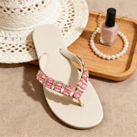 Sandales en forme de V en forme de papillon en cristal Mode DIY Métal Décoré Plage Tongs Vêtements Lien Bijoux Chaussures Décorations
