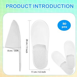 Pantuflas de Spa, Pantuflas Desechables Antideslizantes para Huéspedes, Casa, Interior, Baño, Dormitorio, Hotel, Pantuflas para Novia - Product Image 2