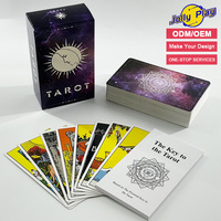 Jeu de cartes à jouer professionnel personnalisé en vente chaude, impression personnalisée de jeu de cartes d'oracle en papier, cartes de tarot avec guide