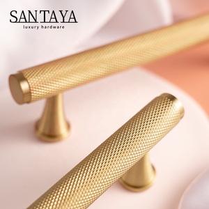 Santaya geknoopte massief messing Britse merk meubellades deurknoppen kastknoppen T-bars handgrepen klassieke bestseller - Product Image 3