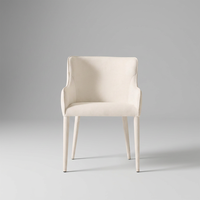 Chaise de salle à manger personnalisable, mobilier classique nordique, fauteuil de salle à manger en tissu Nicola Slope pour appartements et villas