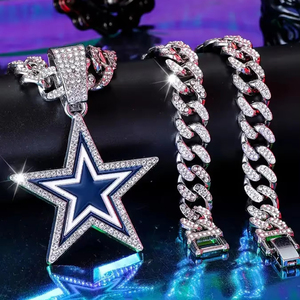 Collar <span class=keywords><strong>de</strong></span> estilo Hip Hop con colgante <span class=keywords><strong>de</strong></span> diamantes <span class=keywords><strong>de</strong></span> imitación <span class=keywords><strong>de</strong></span> cristal personalizado <span class=keywords><strong>de</strong></span> vaquero <span class=keywords><strong>de</strong></span> Dallas hecho <span class=keywords><strong>de</strong></span> aleación <span class=keywords><strong>de</strong></span> Zinc-para joyería <span class=keywords><strong>de</strong></span> calle para niños - Product Image 1
