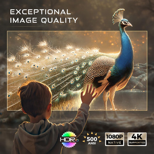 Aurzen Boom 3 Vàng Tất Cả Ln-Một <span class=keywords><strong>3D</strong></span> Doiby 36W Loa Chiếu Netflix Chính Thức Thông Minh 4K Máy Chiếu Với Wifi Và <span class=keywords><strong>Bluetooth</strong></span> - Product Image 5