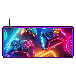 Tapis <span class=keywords><strong>de</strong></span> Souris Gaming Motif Manette <span class=keywords><strong>de</strong></span> Jeu, Grand Tapis <span class=keywords><strong>de</strong></span> Souris Gamer, Tapis <span class=keywords><strong>de</strong></span> Clavier pour <span class=keywords><strong>Ordinateur</strong></span> Portable et <span class=keywords><strong>Bureau</strong></span>, Tapis <span class=keywords><strong>de</strong></span> Table Antidérapant en Caoutchouc pour la Maison - Product Image 2
