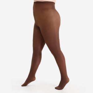Pantimedias de Cintura Alta para Mujer, Talla Grande, Color Marrón, Transparentes, Duraderas, Elásticas, con Entrepierna en T, 40 Denier - Product Image 4