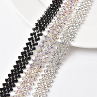 Chaîne à griffe en strass haute densité, 5 lignes, 1.5cm de large, 3 lignes, perceuse à souder en cristal diamant, outils de bricolage pour vêtements, garniture de bijoux, accessoires