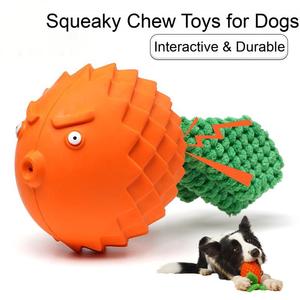 Yıkılmaz katı renk kırmızı/turuncu sarı doğal kauçuk çiğnemek oyuncak lüks kapalı/açık köpek oyuncaklar tüm tatil için agresif - Product Image 2