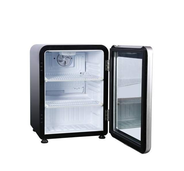 LSC-65 Retro Mini Glass Door Beverage Wine Display Cooler Table Top Electric Compressor Household Hotel Use New Condition