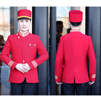 Tenue de portier d'hôtel AI-MICH, tenue de sécurité masculine, vêtements d'automne et d'hiver, uniformes d'hôtel, deux sexes, manches courtes