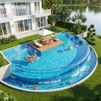 UV-Beständiger Nicht-Vergilbender Acryl-Swimmingpool Transparenter Outdoor PMMA-Pool Runde und Rechteckige Pools