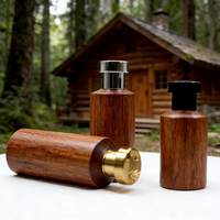 Flacon pulvérisateur cylindrique en verre vide avec diffuseur à bâtonnets pour parfums, soins de la peau et huiles essentielles - Rechargeable