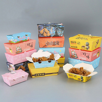 Boîte alimentaire rectangulaire personnalisée à bas prix conteneur en papier d'emballage boîte à déjeuner à emporter conteneurs alimentaires en papier kraft blanc pour repas