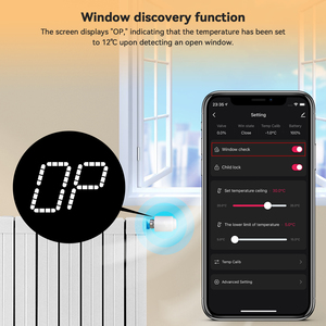 WiFi Akıllı Termostatik Radyatör Vanası Döner Düğme Sıcaklık Ayarı Çocuk Kilidi LED Ekran Ev Radyatör Isıtma Kontrol Cihazı - Product Image 3