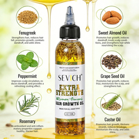 Huile capillaire naturelle à la menthe, au romarin et au fenugrec 120 ml, OEM, extra forte, anti-chute de cheveux, huile de repousse des cheveux, à base de plantes, pour femmes