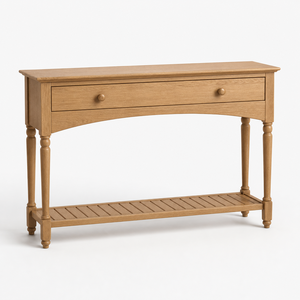 Modern French Natural Oak Wooden <b>Console</b> Writing Computer Desk Dresser Bedroom Makeup <b>Table</b> With Drawer Control <b>Console</b> - Product Image 1