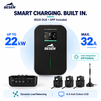 BESEN Chargeur mural EV à équilibrage de charge dynamique 11kW Station de charge EV montée au sol avec câble IEC62196 de 5 mètres