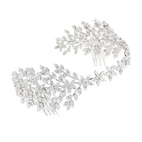 LUOXIN Bandeau de mariée de luxe au design unique en zirconium