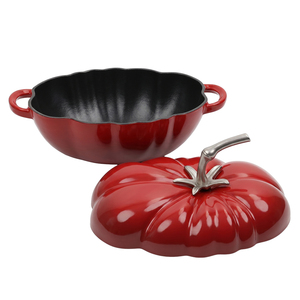 Casserole en fonte émaillée en forme <span class=keywords><strong>de</strong></span> tomate, grande capacité, antiadhésive et écologique, pour soupes et ragoûts - Product Image 3