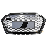 Rejilla Delantera de ABS Estilo RS3 en Negro y Plata con Diseño de Panal de Abeja para Audi A3/S3 8V Sportback 2016-2019, Nueva en Oferta