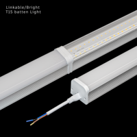 Luminaire linéaire LED moderne en aluminium pour bureaux commerciaux et industriels, 2 pieds, 4 pieds, 15W, 30W, type batten