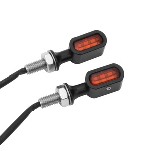 Phổ phụ kiện xe máy mini LED ánh sáng tay lái bật tín hiệu phù hợp cho Harley Cafe racer <span class=keywords><strong>Bobber</strong></span> - Product Image 5