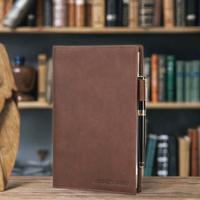 Couverture de carnet en cuir véritable personnalisée A5, rétro, rechargeable, cadeau, journal, planificateur, avec emplacement pour stylo