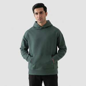 Sweat à capuche oversize de luxe pour homme, 420 g/m², 100 % coton velours, design color block, impression numérique hiver - Product Image 1