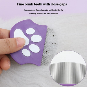 Mini peine de plástico curvo para eliminar el pelo facial de mascotas, para eliminar la caspa, los nudos y las pulgas en perros y <span class=keywords><strong>gatos</strong></span> - Product Image 5