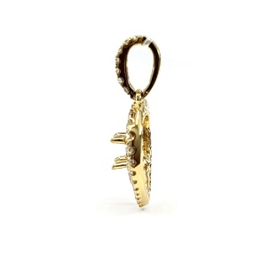 Pendentif Cœur Classique Unisexe en Or Jaune 18 carats Plaqué Or, Diamant Naturel Taille Brillant, Qualité Supérieure, Idéal pour le Dropshipping - Product Image 2