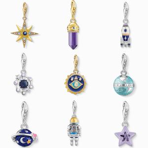 Collier Pendentif Femme en Gros Plaqué Or 18K, Chaîne Ouverte DIY, Série Explore l'Univers, Breloques et Pendentifs Fins - Product Image 1