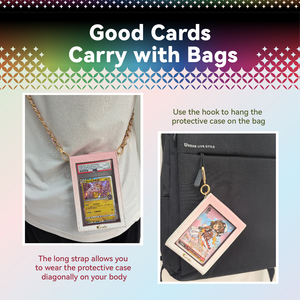 Étui de protection fixe tout autour Étui de protection transparent Baffle Long Strap & Hook <span class=keywords><strong>Pokémon</strong></span> Graded Card Protective Sleeve - Product Image 4