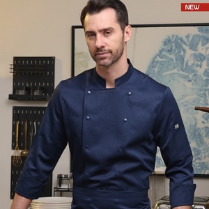 Ropa de trabajo de <span class=keywords><strong>cocina</strong></span> de otoño e invierno, uniformes de trabajo de Chef de restaurante de doble botonadura, ropa de trabajo de Chef de Hotel de manga larga, venta al por mayor - Product Image 2