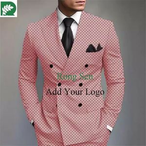 Trajes elegantes hechos <span class=keywords><strong>para</strong></span> hombre, traje ajustado a rayas con doble botonadura, vestido de novia de gran tamaño, traje de <span class=keywords><strong>caballero</strong></span> masculino (<span class=keywords><strong>solo</strong></span> chaqueta) - Product Image 5