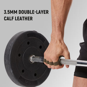 Kaymaz Deri Nefes Alabilen Spor Salonu Eldiveni El Avuç İçi Koruması Dambıl Deadlift Kavrama Pull-Up'lar Ağırlık Kaldırma Antrenmanı Yoga - Product Image 5