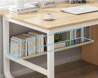 Escritorio Moderno Convertible de Madera Simple para Oficina en Casa, Dormitorio, Mesa de Computadora de Hierro con Cajón para Espacios Pequeños, Venta al por Mayor