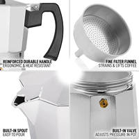 Barista Accessoires Cafetera Cuisinière Cafetière Espresso 1 2 3 6 9 12 14 Tasses Moka Maker Aluminium Mokapot Café Moka Pot