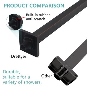 Bras <span class=keywords><strong>de</strong></span> <span class=keywords><strong>douche</strong></span> mural 24 pouces en laiton, thermostatique, avec jet doux, surface brossée, valve en céramique, <span class=keywords><strong>douche</strong></span> pluie fixe, modèle 2026 - Product Image 5