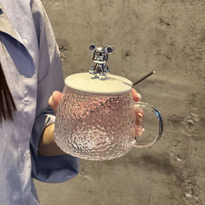 Nouvelle tasse à eau en céramique en forme d'ours en peluche de haute qualité avec couvercle et cuillère, résistante à la chaleur, écologique, capacité de 11 OZ/320 ML, pour le café au bureau - Product Image 6